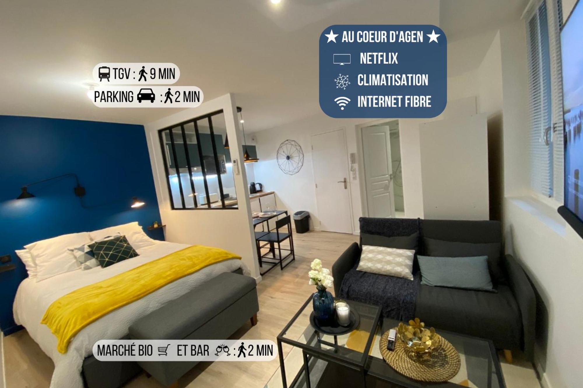 Le Standing - Au Coeur D'Agen - Self Checkin - Wifi - Netflix - Smart Tv - Luqs Fr Apartment Exterior photo